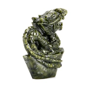 Handgefertigte Drachen-figur aus Serpentin