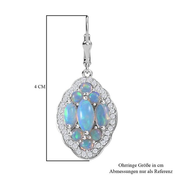 AA nat&uuml;rliche, &auml;thiopische Welo Opal und Zirkon-Ohrringe - 6,37 ct. image number 5