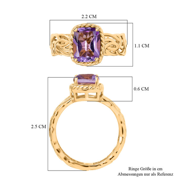 EVER TRUE AA Rose De France Amethyst Ring Nickelfreies Messing (Größe 17.00) ca. 1,94 ct image number 6