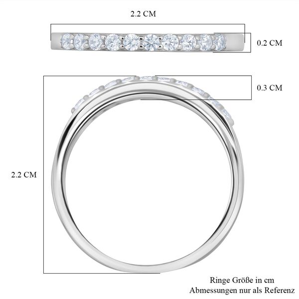 Lustro Stella weiße Zirkonia Stacking-Ringe image number 6