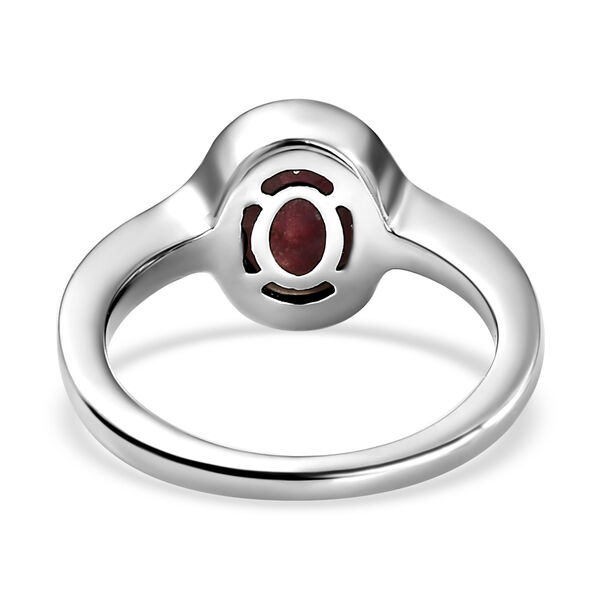 Norwegischer Thulit-Ring, 925 Silber platiniert  ca. 2,25 ct image number 6