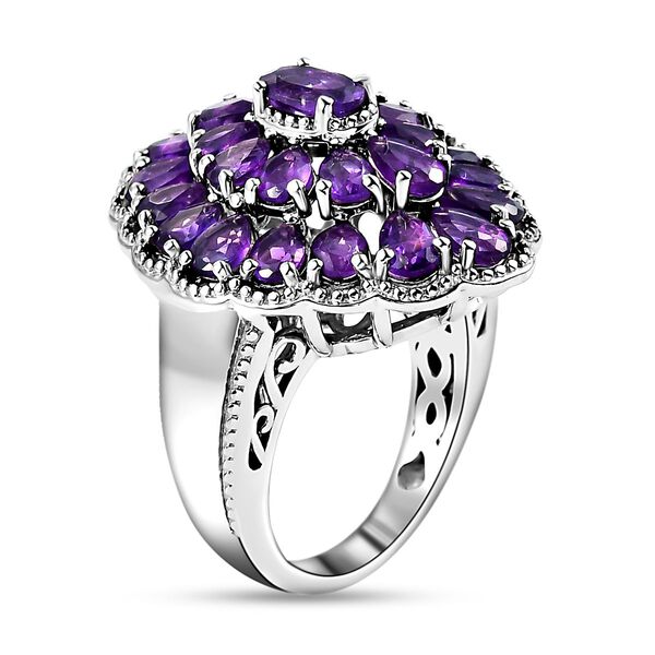 Afrikanischer Amethyst-Ring 925 Silber platiniert  ca. 4,97 ct image number 5