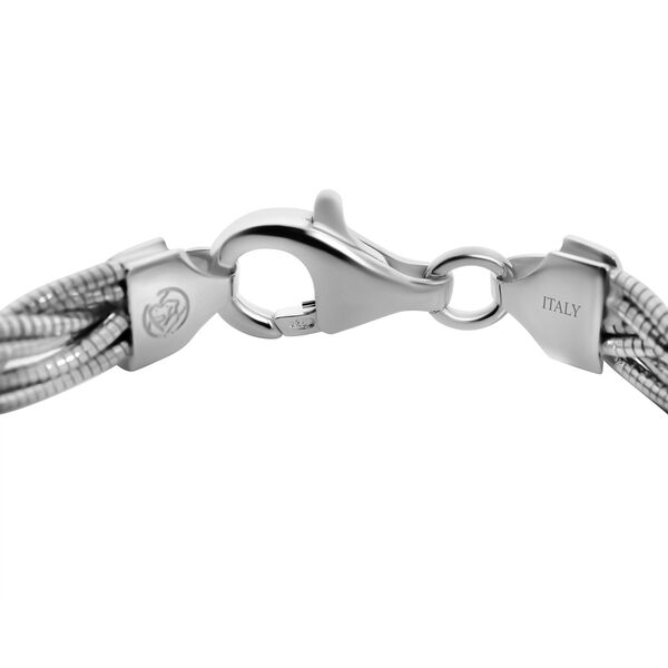 Italienisches geflochtenes Armband, ca. 19 cm 925 Silber rhodiniert ca. 7,97g image number 3