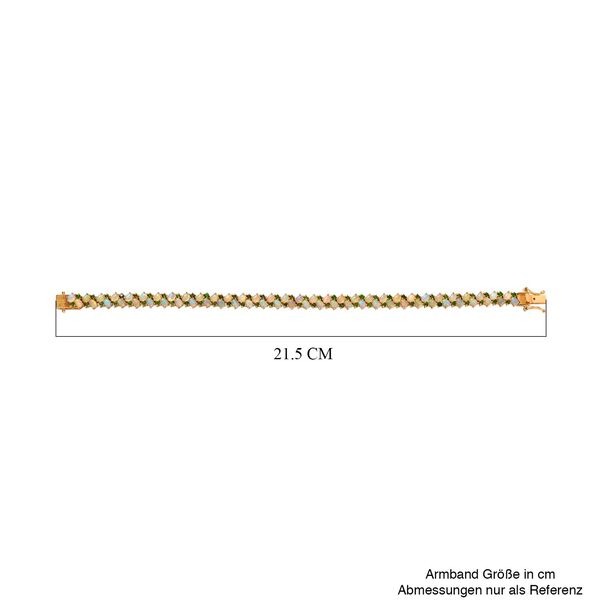 AA kaleidoskopisches, äthiopisches Welo Opal und Chromdiopsid Armband - 9,06 ct. image number 6