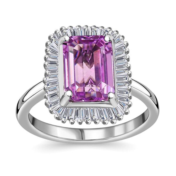 AAAA Patroke Kunzit und Diamant Ring in 950 Platin - 3,80 ct. image number 6