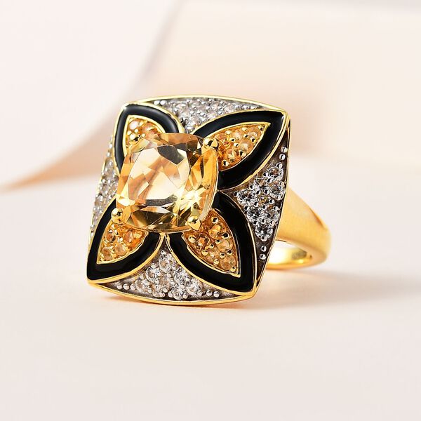 GP Royal Kollektion - AA Citrin, Zirkon und Saphir Ring- 5,30 ct. image number 2