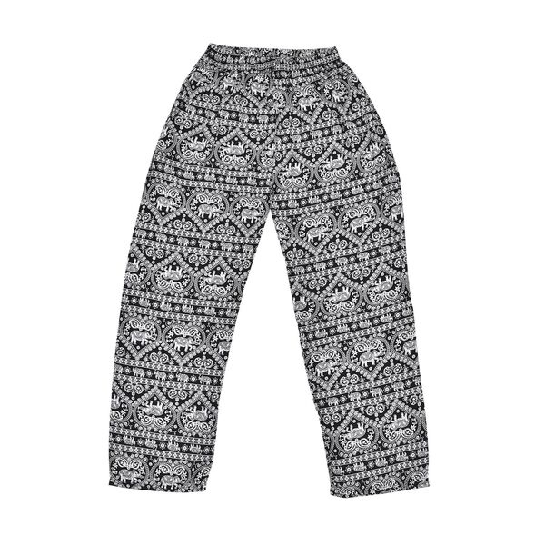 Gewebte Viskosehose, Länge 103/ Hüfte 66/ Taille 56cm, schwarz image number 0