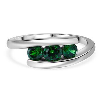 Gr&uuml;ner Zirkonia Ring 925 Silber rhodiniert (Gr&ouml;&szlig;e 16.00)