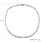 Natürliche, äthiopische Opal-Halskette, ca. 50 cm, 925 Silber platiniert ca. 25,28 ct image number 4