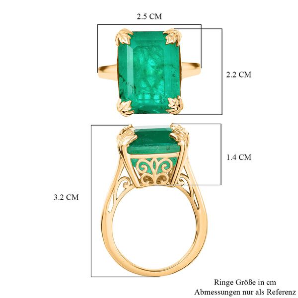 D'Joy Smaragd Triplett Quarz Ring - 18,56 ct. image number 7