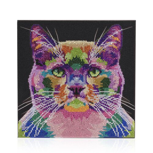 "29x29cm Canvans  DIY Diamond painting -tiger Size: 29X29CM Weight:0.34kg Material: MDF/Paper/Chemical fiber/PS/Resin Color:multicolor(Glitter with powder) All accssrioes inside:shrinking film/mdf frame/wax square/tacky pen/adhesive picture/diamond/plasti image number 1