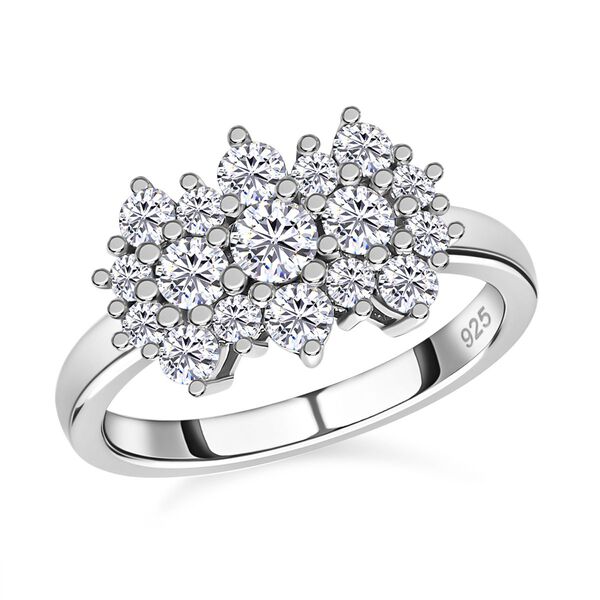 Moissanit Ring, 925 Silber rhodiniert - 1 ct. image number 4