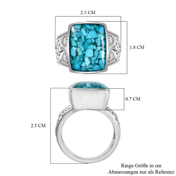Sleeping Beauty Matrix Türkis Ring 950 Kupfer (Größe 21.00) ca. 10.00 ct image number 7