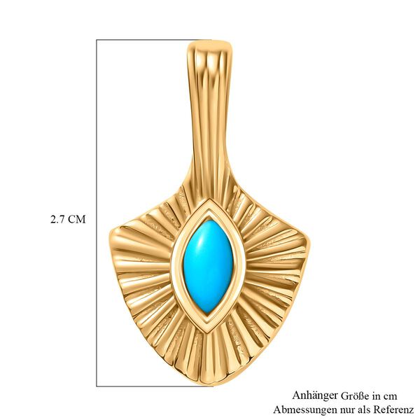 AA Sleeping Beauty T&uuml;rkis Anh&auml;nger 925 Silber vergoldet ca. 0,60 ct. image number 6