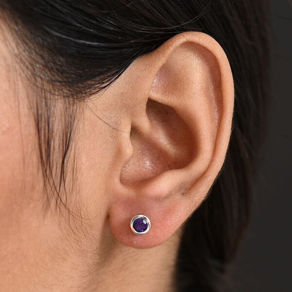 Afrikanische Amethyst Ohrringe, 925 Silber rhodiniert - 0,49 ct. image number 3