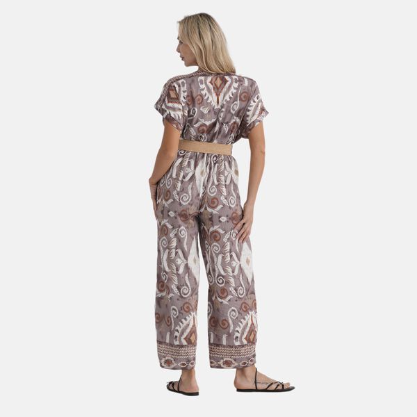 LA MAREY Jumpsuit, mit G&uuml;rtel, 136 cm L&auml;nge, 65 cm Brustweite, Lila image number 2