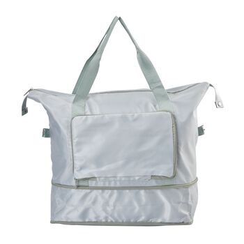 Nylon Faltbare Reisetasche Gr&ouml;&szlig;e: 40*28*23cm, 2 Steckf&auml;cher, mintgr&uuml;n