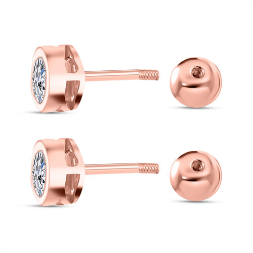LUXURIANT DIAMOND - Lab Grown Diamant VS-EF SGL zertifiziert Ohrringe 925 Silber 750 Roségold Vermeil ca. 0,50 ct. image number 4