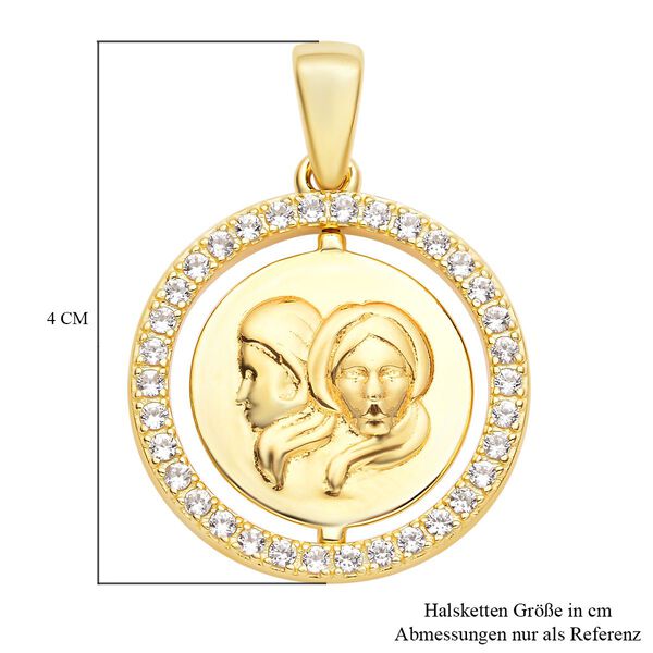 Wei&szlig;er Zirkon Zwilling-Anh&auml;nger - 0,64 ct. image number 5