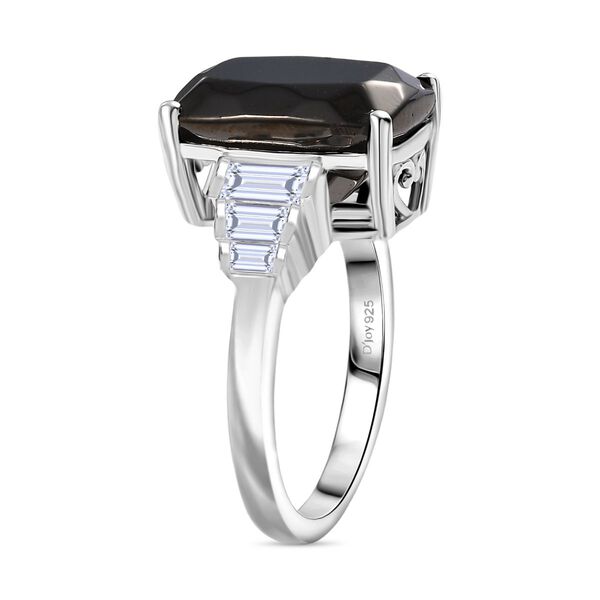 D'Joy Elite Shungit, Wei&szlig;er Topas Ring 925 Silber rhodiniert (Gr&ouml;&szlig;e 18.00) ca. 5,37 ct image number 5