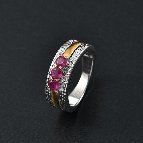 Zweifarbiger afrikanischer Rubin Ring - 0,82 ct. image number 1