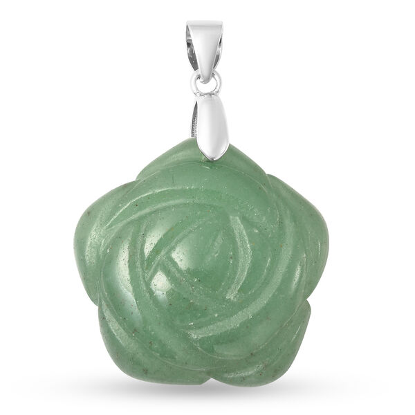 Gr&uuml;ner Aventurin-Anh&auml;nger, 925 Silber ca. 24,50 ct image number 0