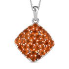 Salamanca Feueropal-Anhänger mit Kette, 925 Silber platiniert ca. 3.29 ct