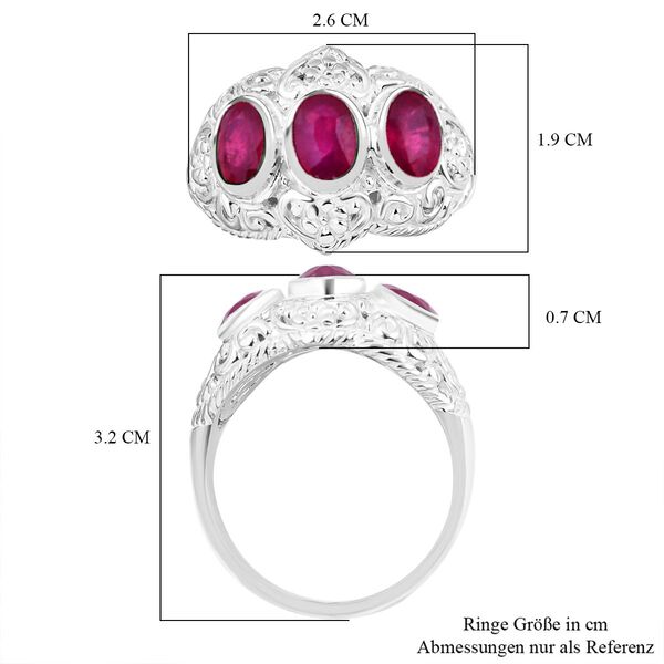Royal Bali Kollektion - Afrikanischer Rubin Ring - 3,72 ct. image number 5