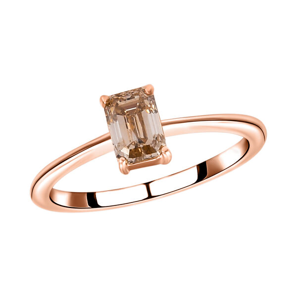 Natürlicher I1 SGL zertifizierter Champagner-Diamant-Ring - 0,50 ct. image number 4