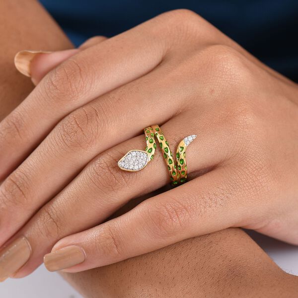 GP Trionfo Kollektion- Wei&szlig;er Zirkon und blauer Saphir Ring und Anh&auml;nger mit 50cm Kette image number 11