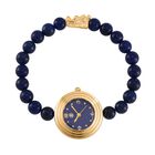 Blauer Howlit Uhren Reiner Edelstahl Bicolor flexibel ca. 50,00 ct.