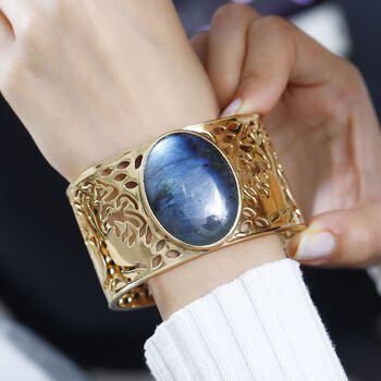 Labradorit Armreif, 19 cm - 77,92 ct.