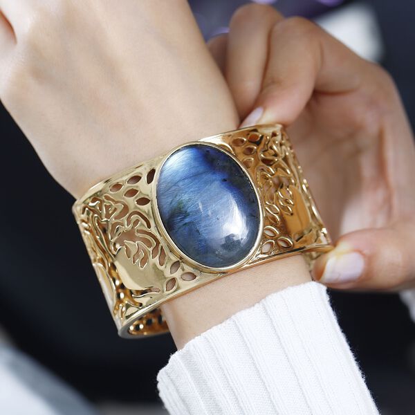 Labradorit Armreif, 19 cm - 77,92 ct. image number 3