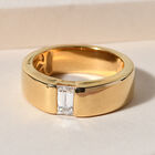 88 Facetten Moissanit Ring 925 Silber Gelbgold Vermeil  ca. 0,62 ct image number 1