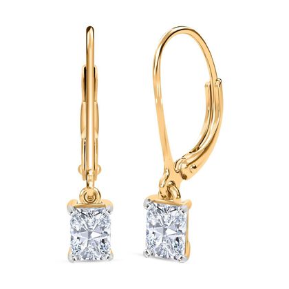 LUXURIANT DIAMOND - Lab Grown Diamant VS-GH SGL zertifiziert Ohrringe 925 Silber 750 Gelbgold Vermeil ca. 1.00 ct