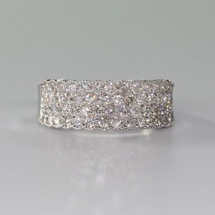 New York Kollektion - Wei&szlig;er Diamant SI G-H Ring, 585 Gold (Gr&ouml;&szlig;e 17.00) ca. 1.50 ct
