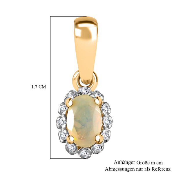 Nat&uuml;rlicher, &auml;thiopischer Opal und Diamant Ring - 0,32 ct. image number 6