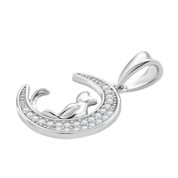 Moissanit Anhänger 925 Silber rhodiniert ca. 0,18 ct. image number 4