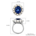 Ceylon Farbe Quarz und Süßwasserperlen-Ring, 925 Silber platiniert  ca. 8,31 ct image number 6