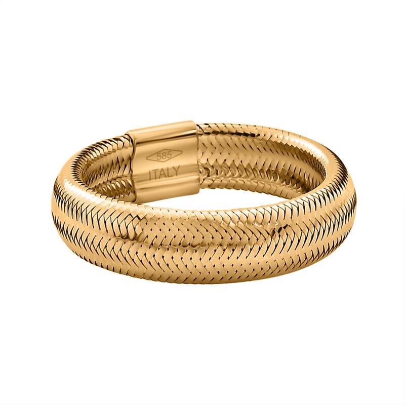 Maestro Kollektion - flexibler, italienischer Ring in 585 Gelbgold (Größe 16-18) image number 0