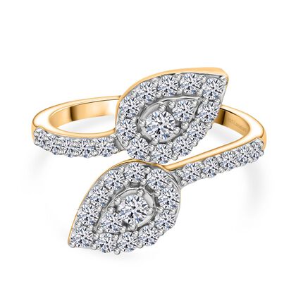 LUXURIANT DIAMOND - Lab Grown Diamant SI-GH Ring 925 Silber Gelbgold Vermeil (Gr&ouml;&szlig;e 19.00) ca. 1.00 ct