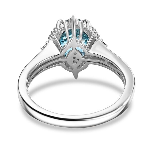 RHAPSODY AAAA blauer Zirkon und VS Diamant Ring in 950 Platin - 3,94 ct. image number 5