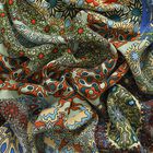Taillen-Culottes mit Smok-Detail und Kaleidoskop-Muster, Einheitsgröße, blau image number 4