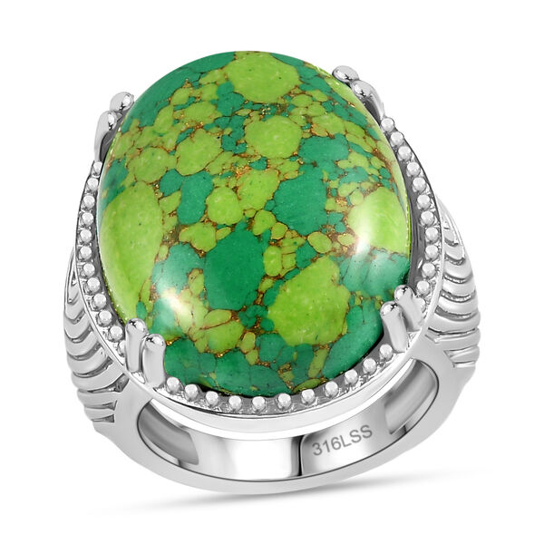 Grüner Türkis Ring - 22,58 ct. image number 3