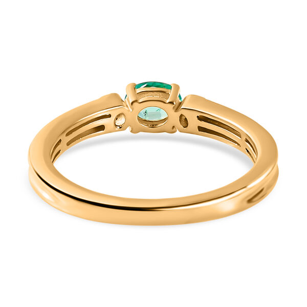 Kolumbianischer Smaragd und Zirkon-Ring - 0,39 ct. image number 6