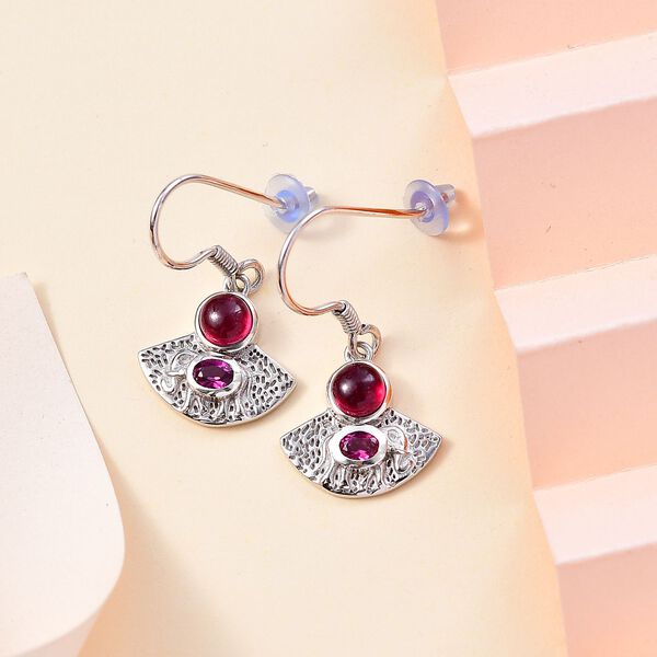 AA Afrikanische Rubin und Rhodolith Granat-Ohrringe - 2,54 ct. image number 2