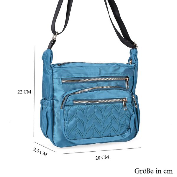 Umhängetasche mit RFID-Schutz, türkis image number 7