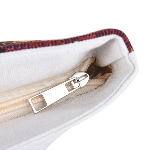 Gewebter Jute Handtasche, B&auml;ren Muster, Gr&ouml;&szlig;e 42x34x9x37 cm, Braun image number 6