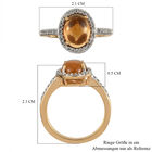 Citrin und Zirkon-Ring, 925 Silber vergoldet  ca. 2,16 ct image number 6