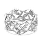 ALLORO Ring mit Diamantakzenten, 925 Silber platiniert image number 0